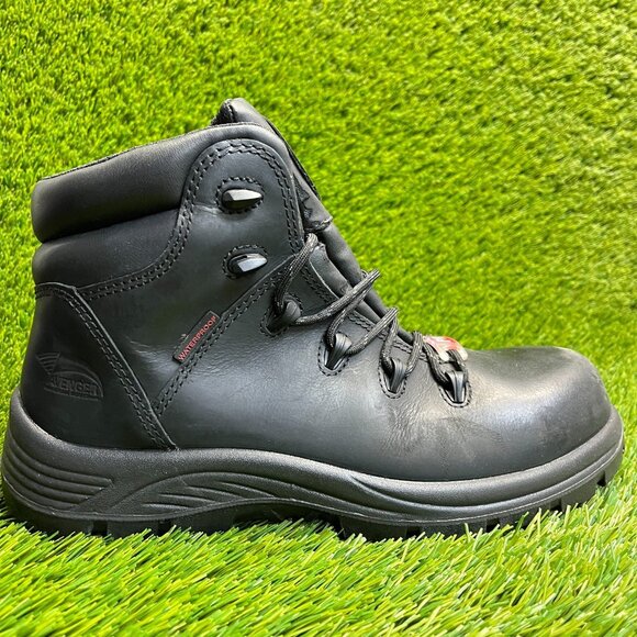 Avenger Framer Mens Size 9 Black Leather Composite Safety Toe Work Boots Shoes main image 11